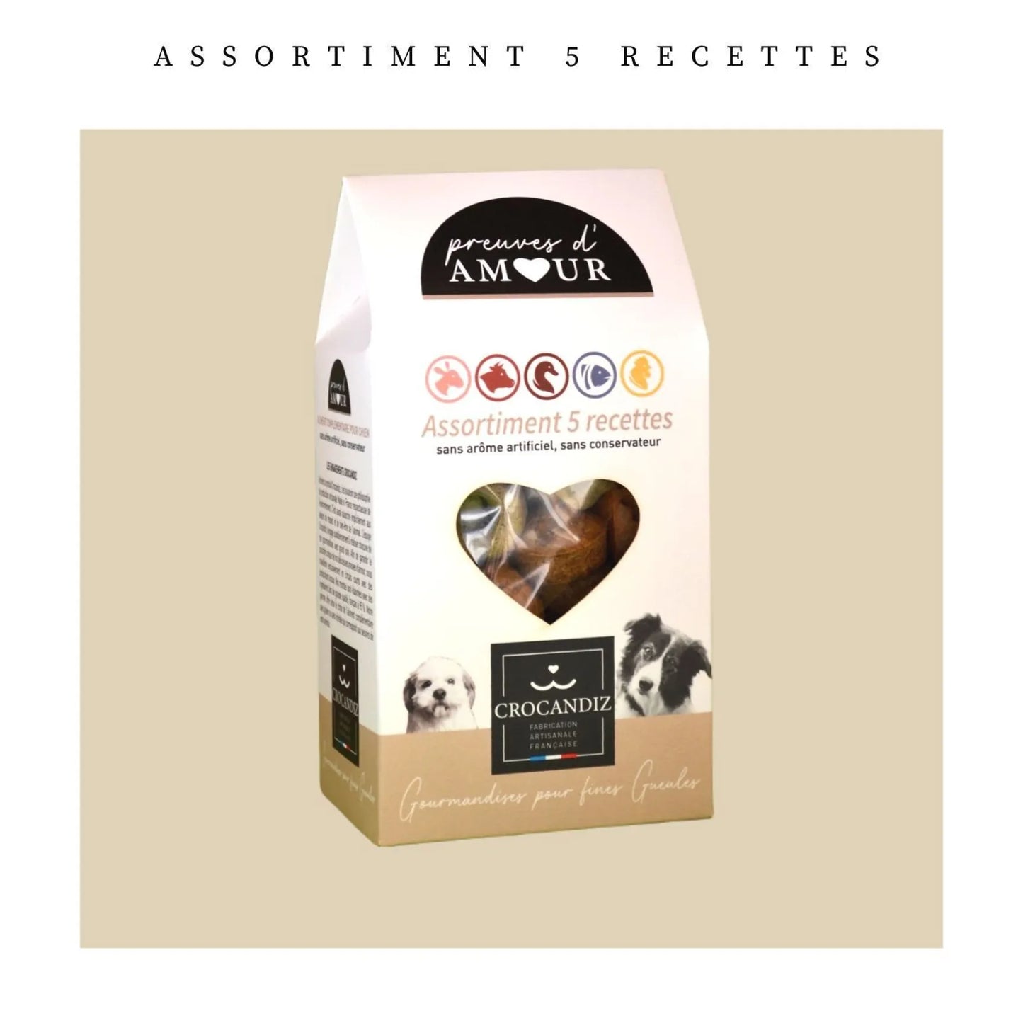 Biscuits naturels pour chien — Assortiment 5 recettes