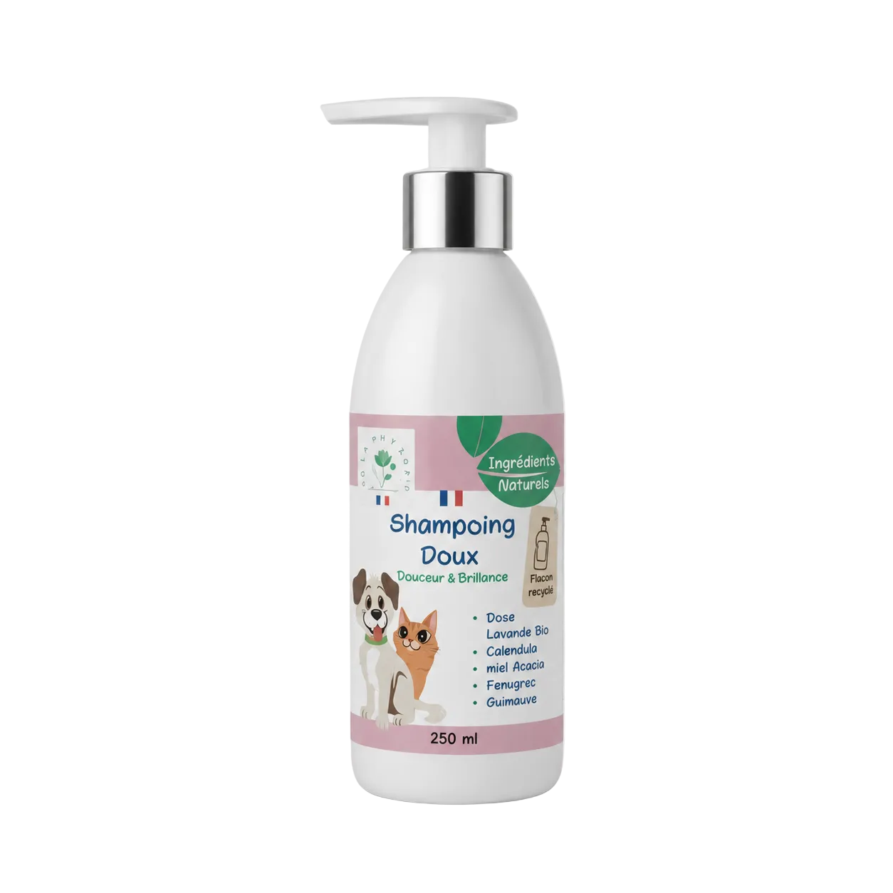 Shampoing Doux Naturel – Soin pour Peau Sensible de Chien et Chat