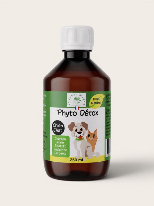 Complément détox naturel pour chien & chat — Soutien foie & reins, drainage · 250 ml