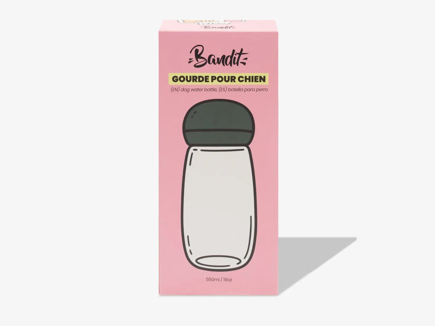 Gourde nomade pour chien avec bol intégré — Balade & voyage, Made in France · 550 ml