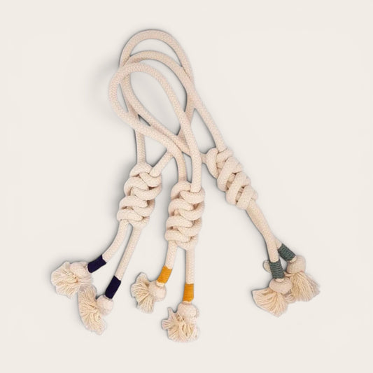 Jouet corde pour chien fait main — Coton naturel à mâcher, tir à la corde & rapport · Snake Knot