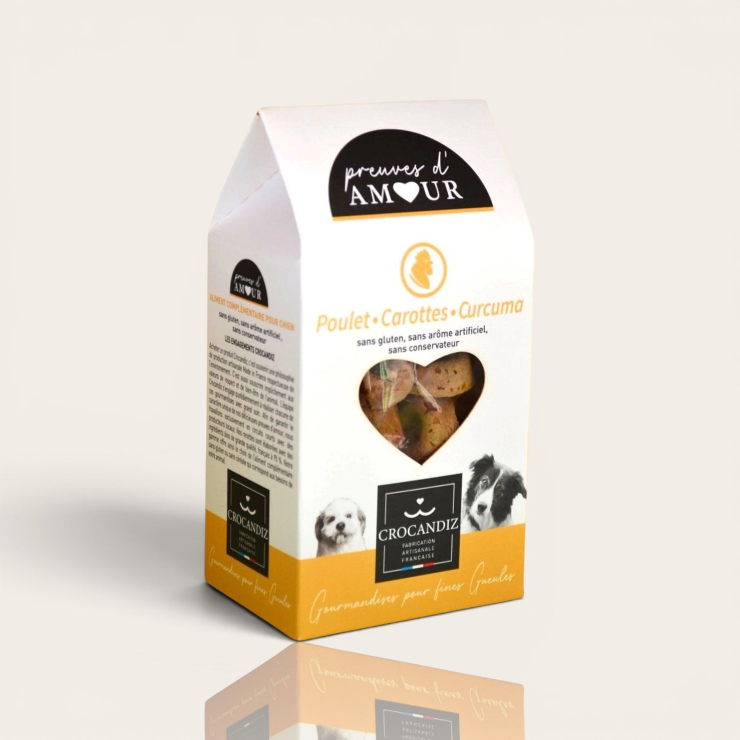 Friandises naturelles pour chien aux fruits — Pommes & Poires, sans gluten, fabrication française · 100 g