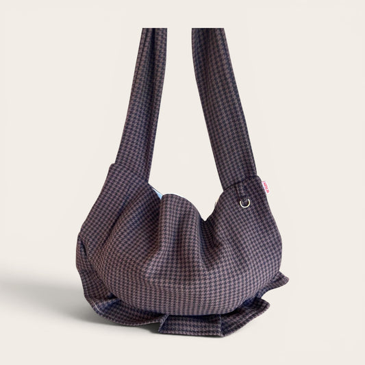 Sac de transport chien fait main — Bandoulière, 100% coton, Made in France · jusqu’à 15 kg