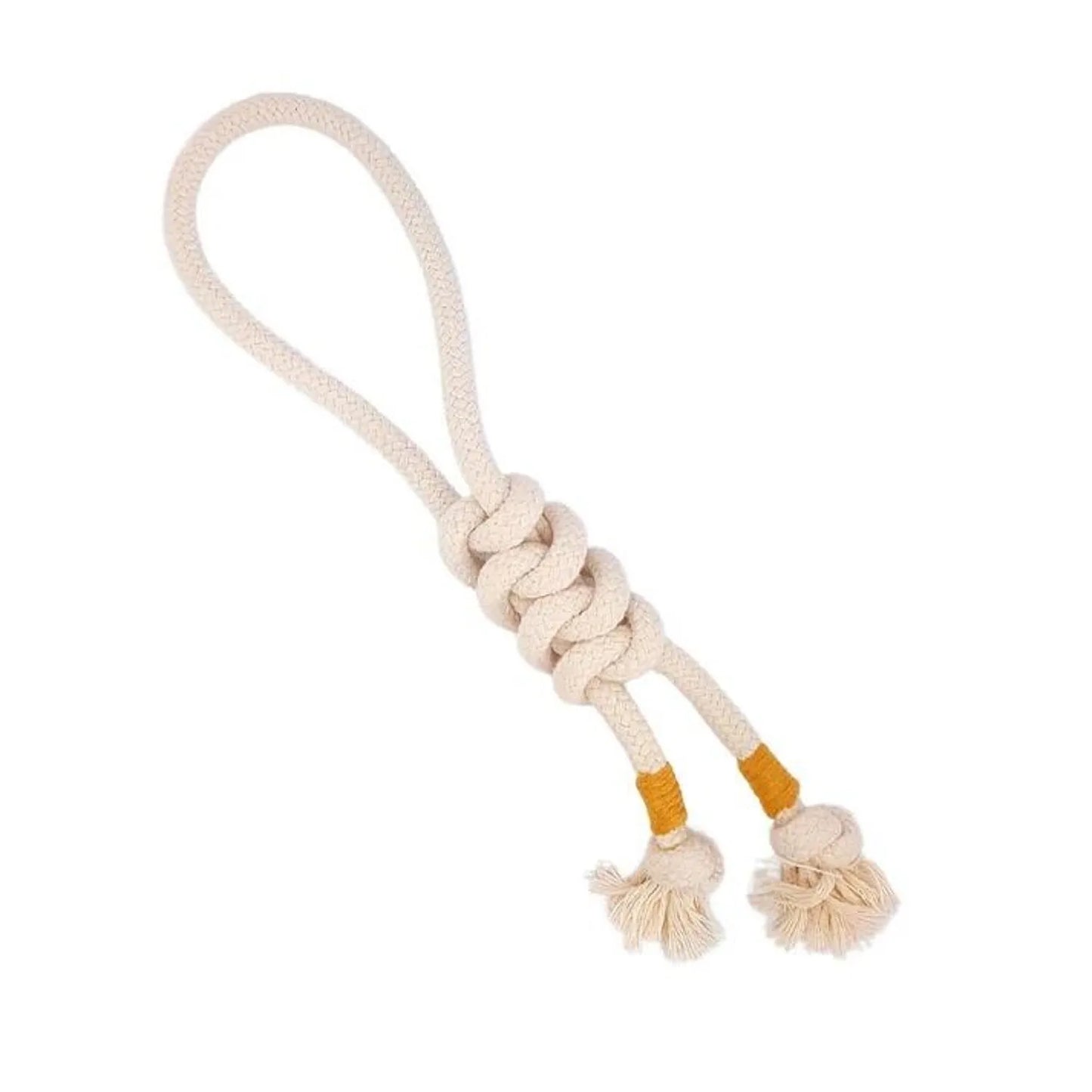 Jouet corde pour chien fait main — Coton naturel à mâcher, tir à la corde & rapport · Snake Knot