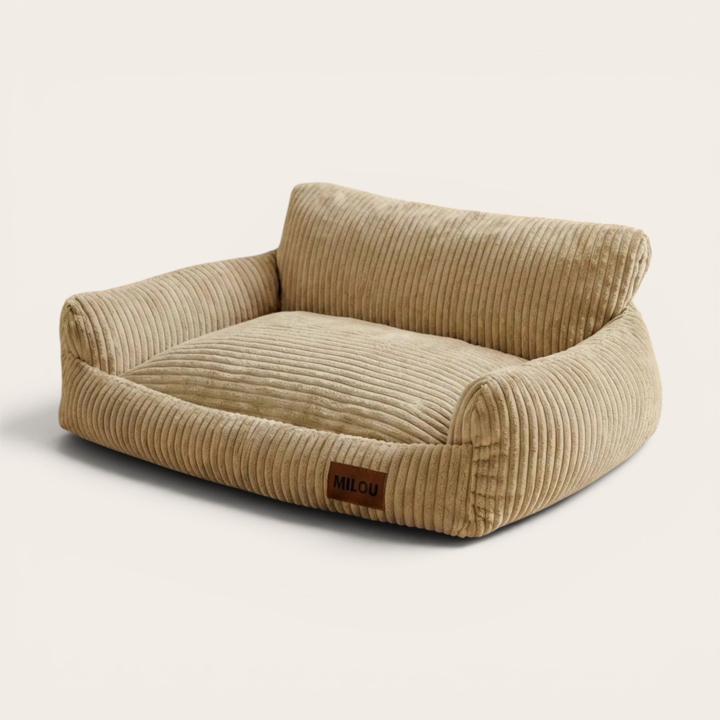 Panier orthopédique pour chien — Mémoire de forme, velours 100% recyclé, déhoussable · 2 tailles