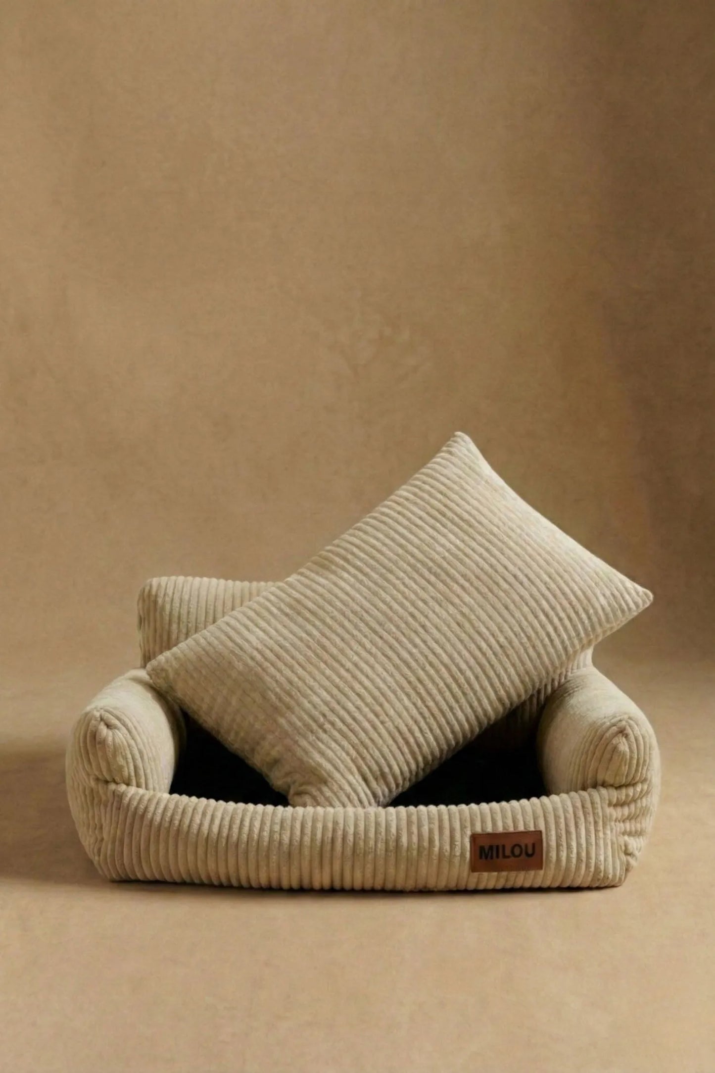 Panier orthopédique pour chien — Mémoire de forme, velours 100% recyclé, déhoussable · 2 tailles