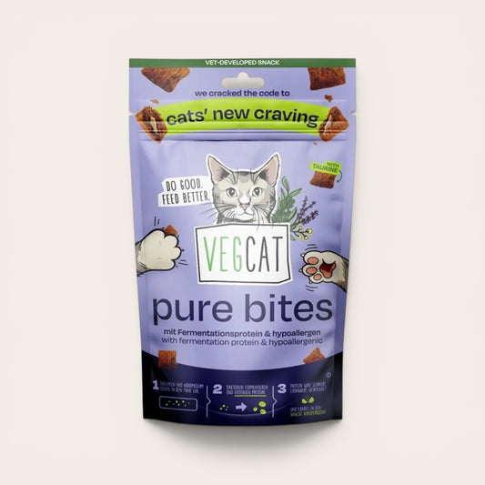 Friandises hypoallergéniques pour chat — Bouchées croustillantes, protéines innovantes & taurine · 60 g