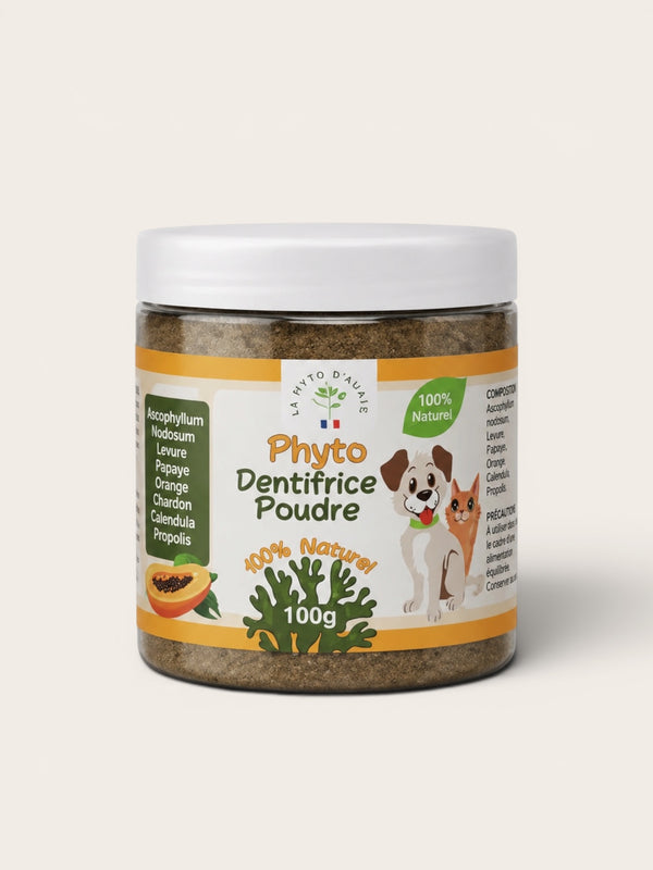 Soin dentaire naturel pour chien & chat — Anti-tartre, haleine fraîche & gencives saines · 100 g