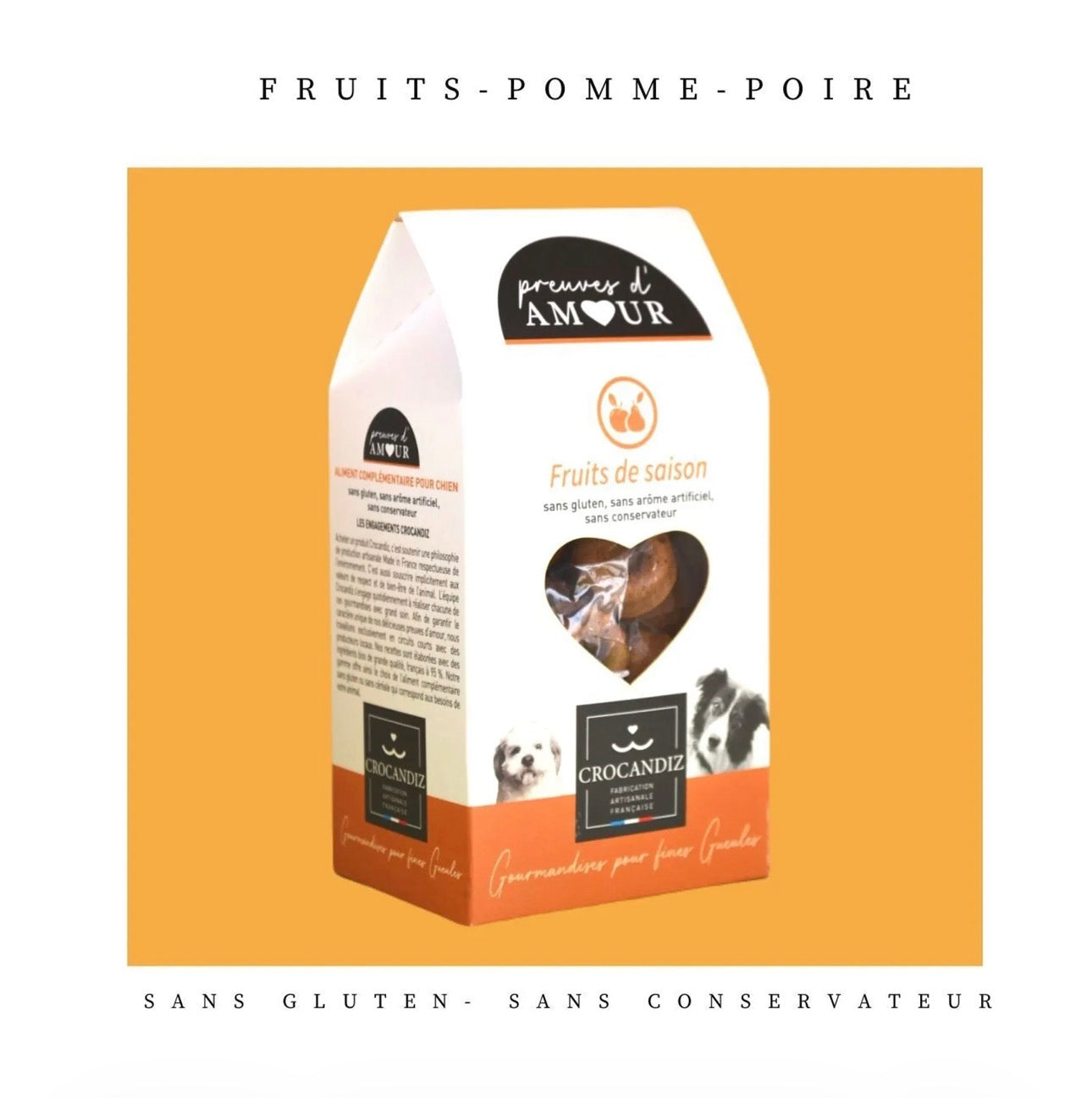 Biscuits naturels pour chien — Recette 100 % fruits Pommes & Poires