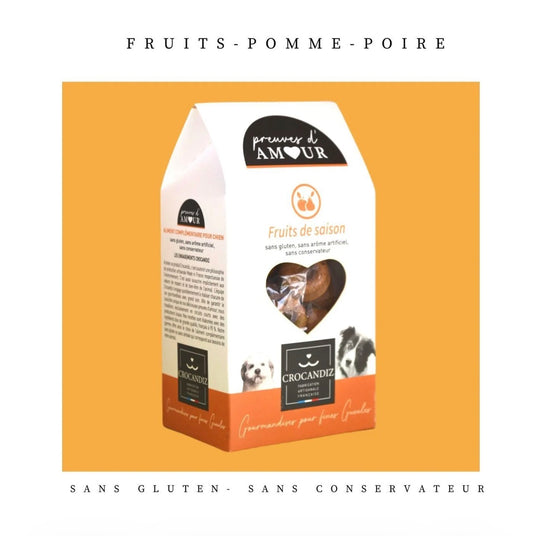 Biscuits naturels pour chien — Recette 100 % fruits Pommes & Poires